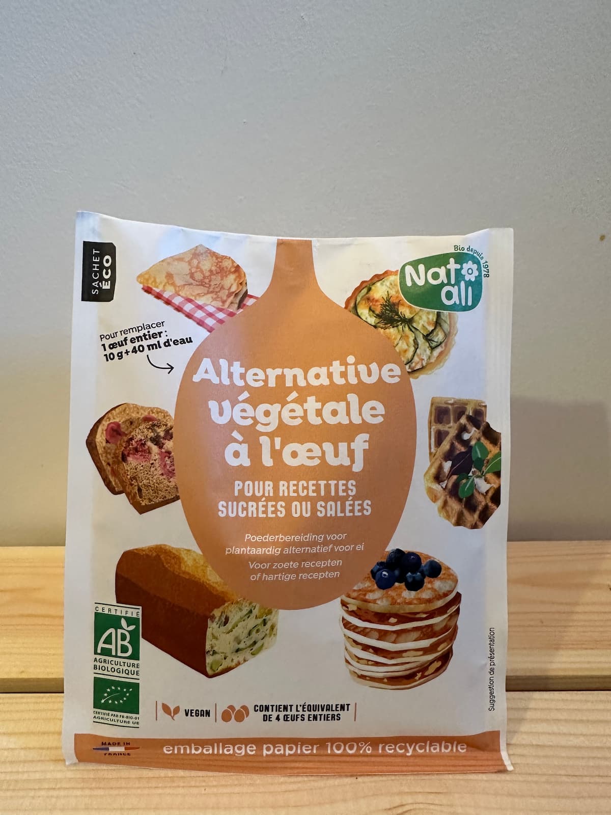 Poudre pour alternative végétale à l'œuf - sachet 40g