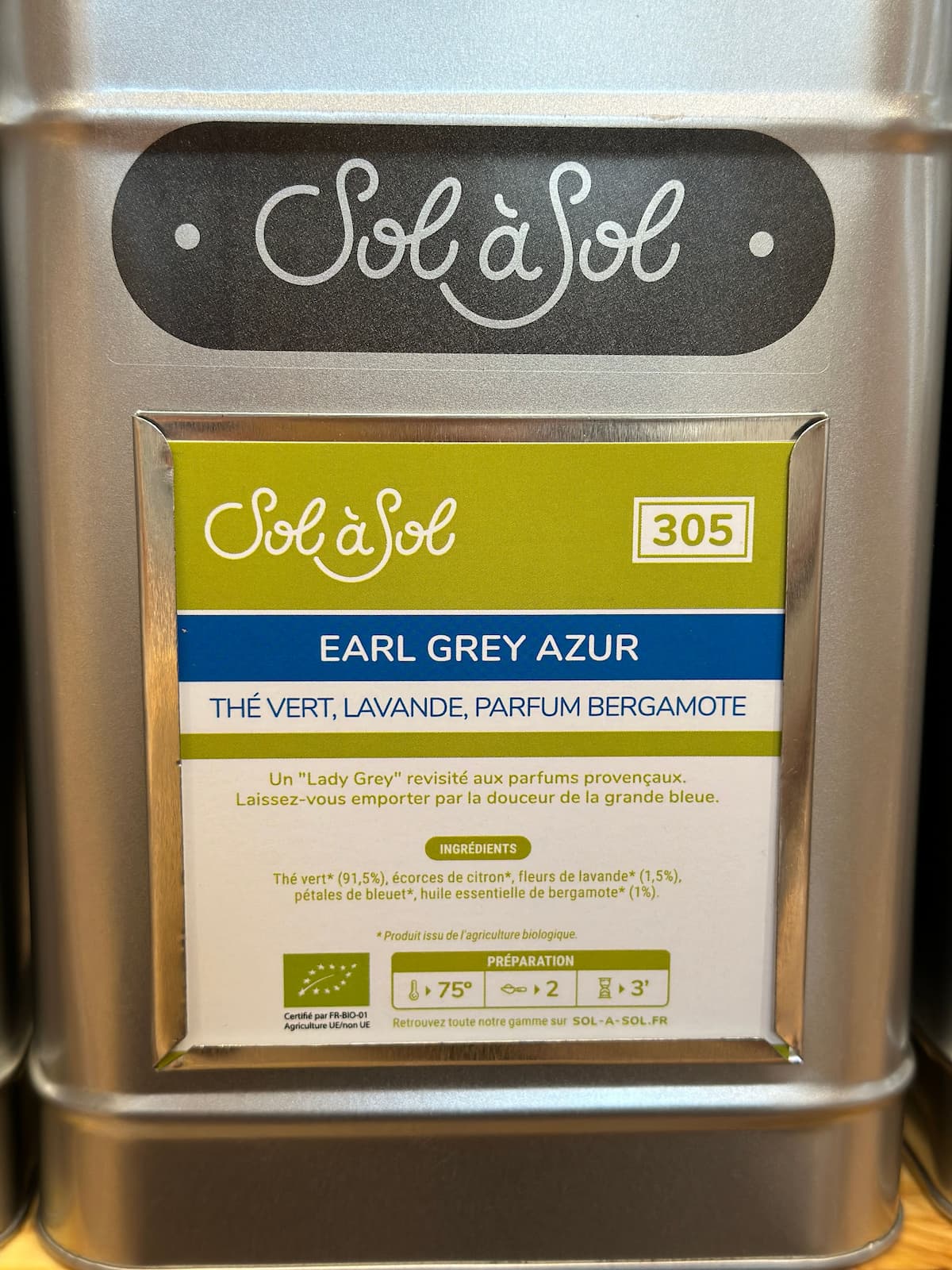Thé Vert - Earl Grey Azur